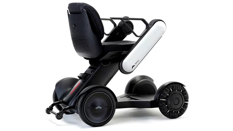 Wheels made of small rollers give the Whill Model Ci unprecedented maneuverability.